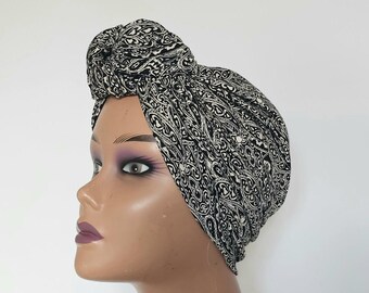 Soft cotton jersey pretied headwrap,turban for women,chemo hat,alopecia headwear,beanie hat,gift for her,gift for chemo,cotton turban