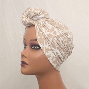 Turban for women,pretied vintage style boho headwear turban headwrap,chemo hat,gift for alopecia chemo,Beanie bandana hair loss scarf