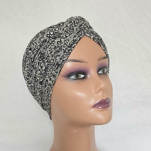 Turban for women,floral print vintage summer turban,pretied headwrap,chemo alopecia hat gift for her,headwear beanie turban for hairloss