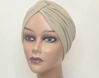Pretied turban for women/Soft Cotton Turban Headwrap/Chemo Alopecia Headwear Gift