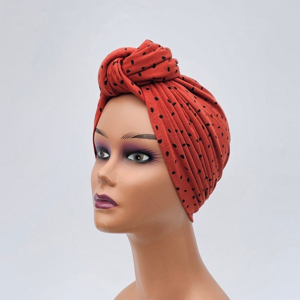 Pretied turban headwrap,Adjustable knot turban, chemo turban,alopecia hat,Beanie headwear,gift for chemo, pretied hairloss headwear,hairloss