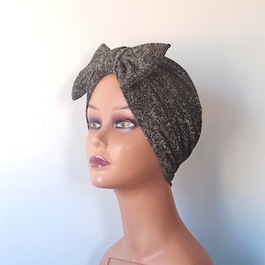 Turban for women, satin lined turban cap, pre-tied turban, chemo hat, chemo gift, alopecia hat, Turban Beanie, women headwear, gift for her
