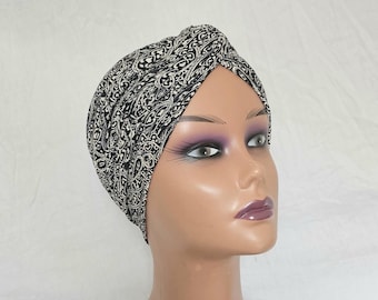 Turban for women,floral print vintage summer turban,pretied headwrap,chemo alopecia hat gift for her,headwear beanie turban for hairloss