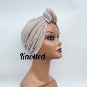 Turban for women, pretied vintage style boho headwear turban, pretied headwrap for women,chemo hat, alopecia cover,gift for her,Beanie hat