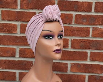 Handmade adjustable knot pretied turban headwrap for women,vintage boho headwear,chemo hat, chemo gift, alopecia Beanie hat,gift for her