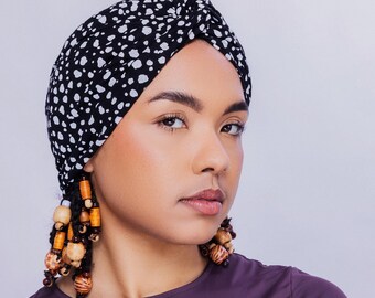 Pretied Cotton jersey Turban, Beanie Headwear gift for her, Chemo Alopecia Hat