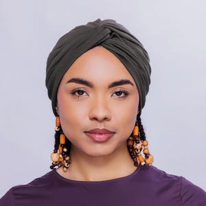 Soft pretied Turban Headwrap, Vintage Twist, Chemo Alopecia Headwear,hairloss gift for her