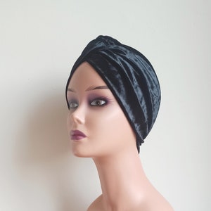 Turban for women, ice velvet turban, Beanie hat, chemo hat, alopecia cover, vintage/boho style hat