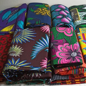 Random fat quarter bundles, African print fabric, cotton Ankara fabric, 100% wax cotton material, arts and craft, quilting, mask fabric