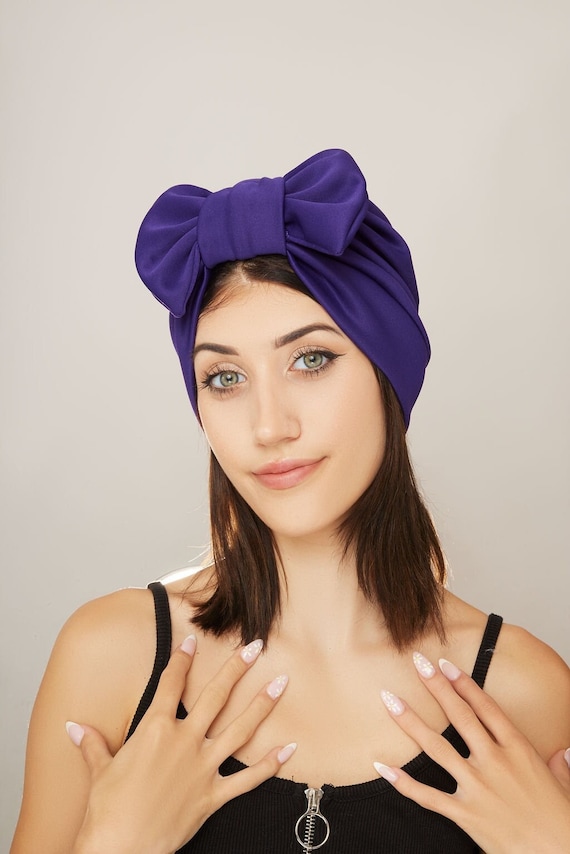 2 Pezzi Berretto In Raso Per Capelli Donna - Fascia Elastica Morbida, Seta Artificiale Nera - Per Dormire E Cura - 3