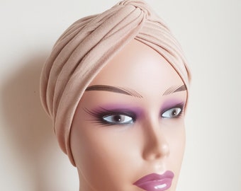 Front twist turbann cap, Turban for women, light weight soft feel hat, chemo hat, alopecia, knot turban, gele