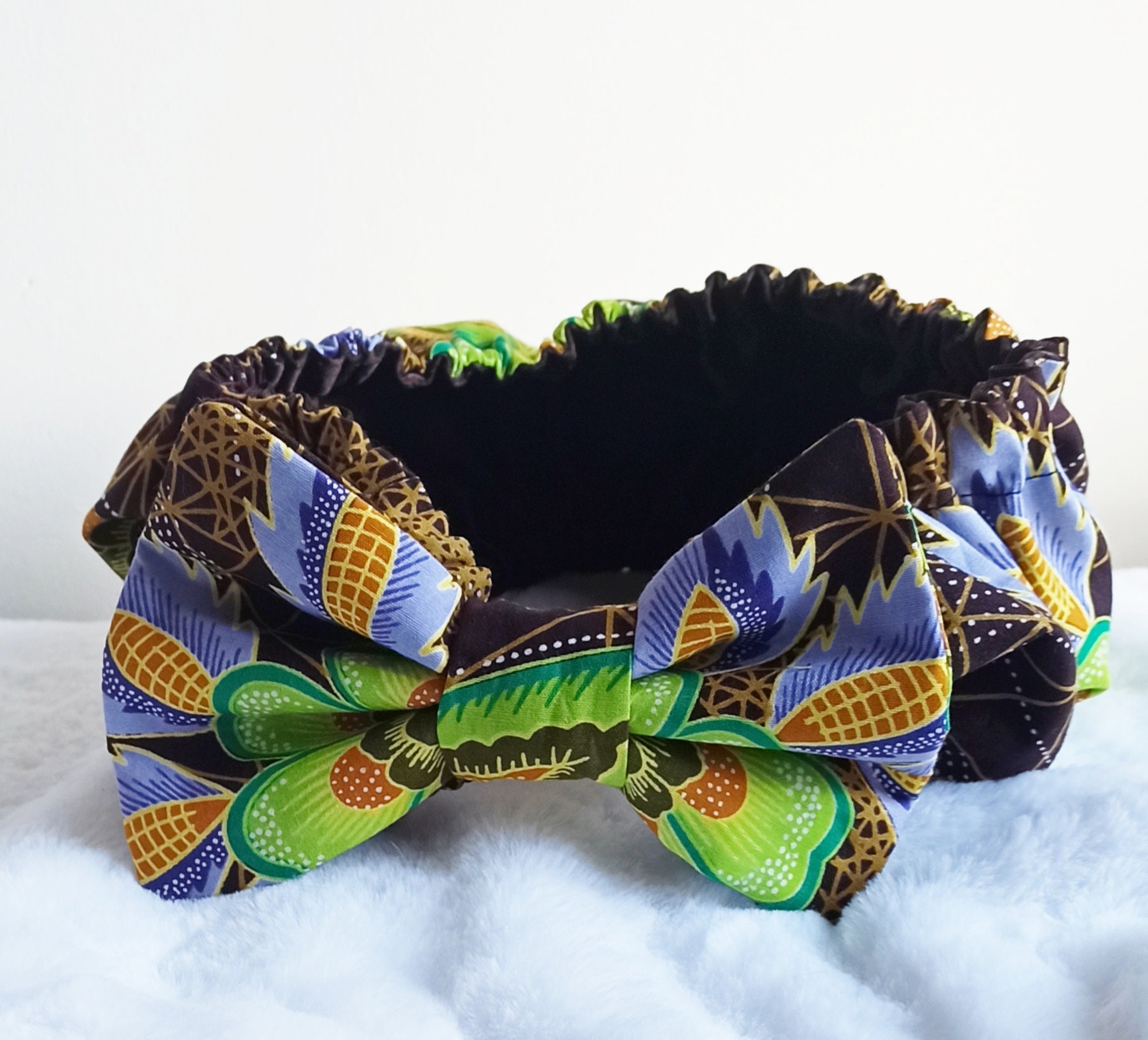 African print headband Satin lined headband headband with Etsy