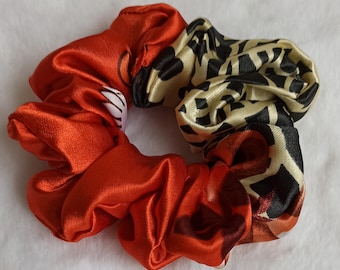 Silk satin scrunchie, women's hair scrunchie, Handmade hair binds, hair tie set, large bobbles, hair accessories