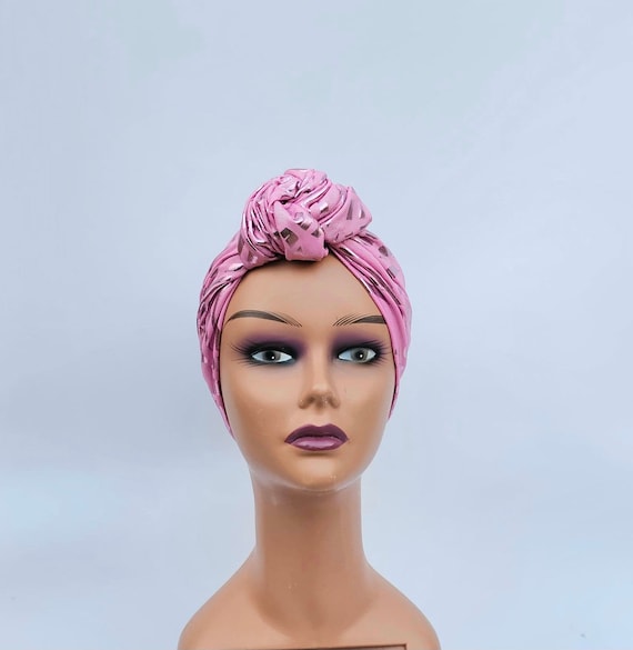 Turban for Women, Vintage Design Adjustable Knot Cap, Pre Tied