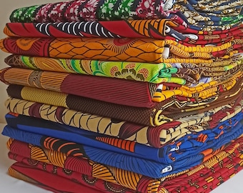 Random fat quarters, 100% cotton, fabric bundles, African print fabric, floral prints, Ankara wax, craft fabric, patchwork, Quilting