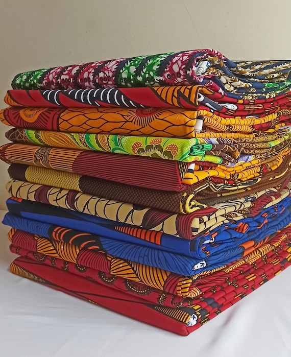 Random Fat Quarters, 100% Cotton, Fabric Bundles, African Print Fabric,  Floral Prints, Ankara Wax, Craft Fabric, Patchwork, Quilting 