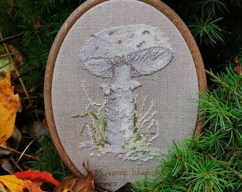 Paddenstoel geteld kruissteek amanita kruissteekpatroon PDF Instant Download kruissteek vliegenzwam kruissteek geteld grafiek