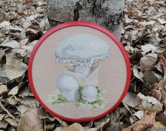Paddenstoel geteld kruissteek amanita kruissteekpatroon PDF Instant Download kruissteek vliegenzwam kruissteek geteld grafiek