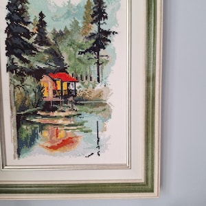 cross stitch house cross stitch forest watercolor lake and forest counted cross stitch PDF rainforest landscape cross stitch nature