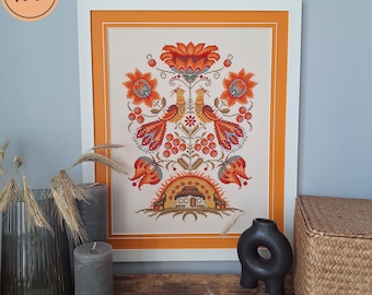 Tree of life cross stitch kits ethnic cross stitch kits floral symmetrical cross stitch designs