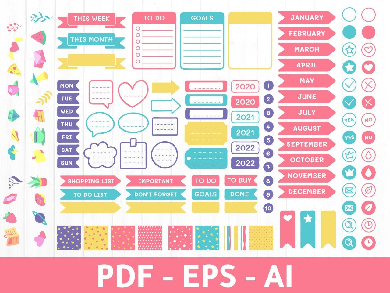Planner Stickers Svg Planner Stickers Svg