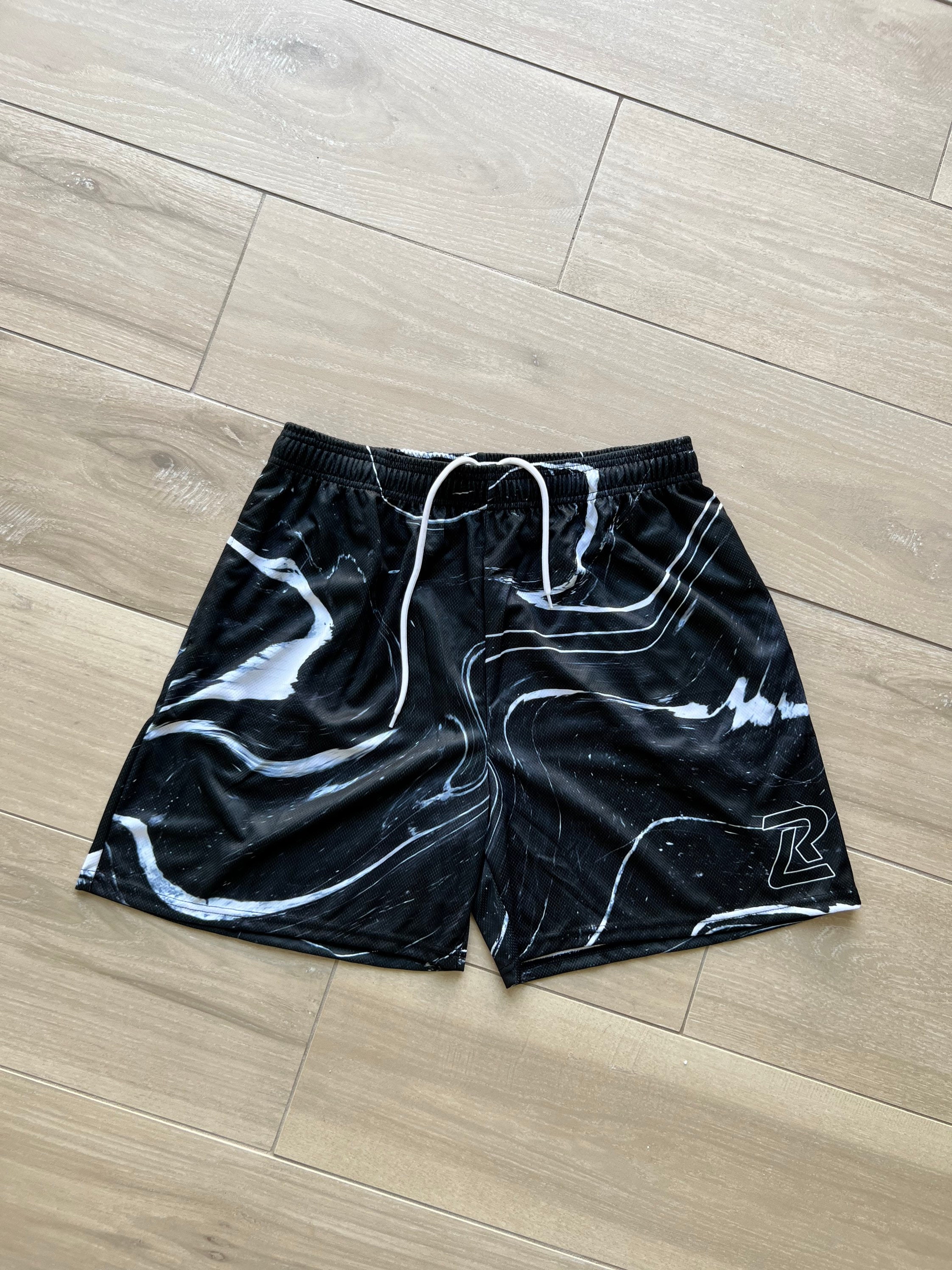 Marble Mesh Shorts Etsy