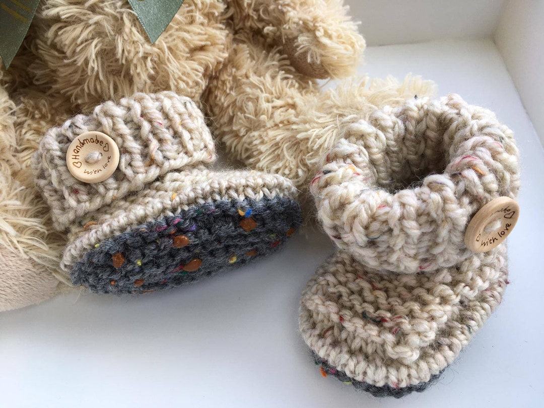 Baby Hand Knitted Hug Boots Etsy UK