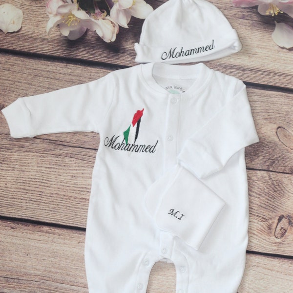 Palestinian Newborn personalized outfit, customized baby outfit , Palestine outfit