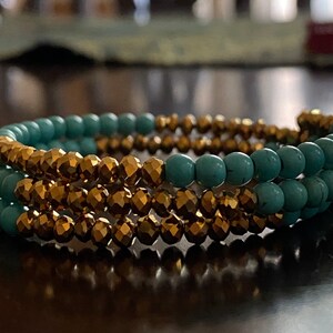 07. Memory Wire bracelet, Beaded Bracelet, Summer Bracelet, Wrap Around Bracelet, Gift For her,