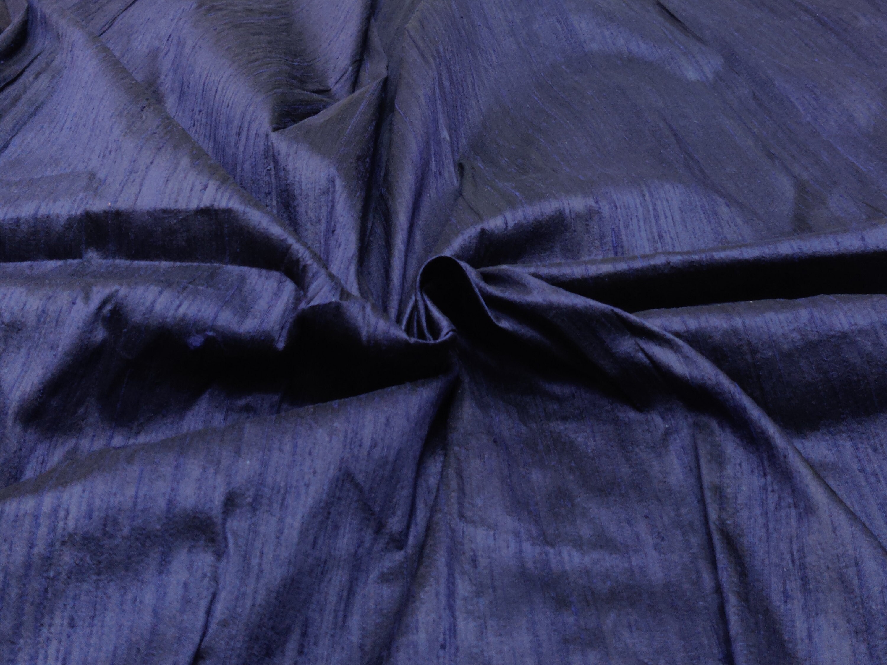 Navy Blue Dupioni Silk Fabric raw silk fabric by the yard Etsy
