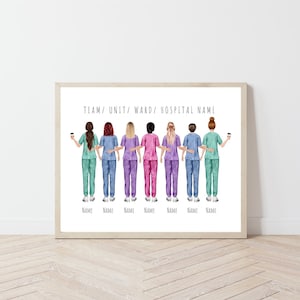 Personalised Team/Ward Nurses Print