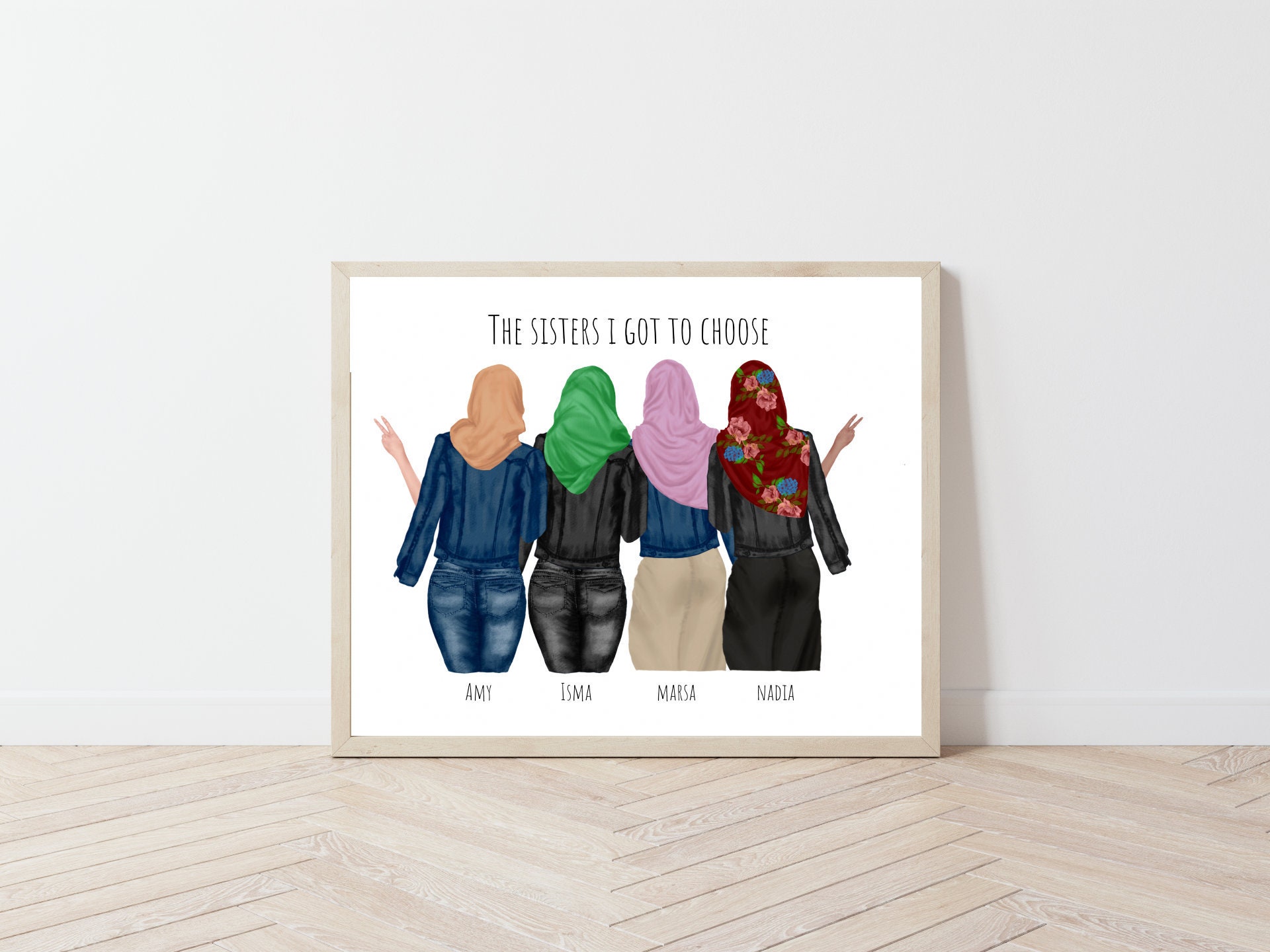 Personalised Muslim Best Friend Print Muslim Print Best Etsy UK