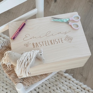 Personalisierte Aufbewahrungsbox für Stifte, Bastelmaterial/Bastelzeug, super Geschenkidee für Kinder (Kindergeschenkidee)