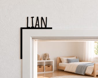 Personalized door frame sign with desired name | Door sign for children's room, nursery & WC | Modern door decoration