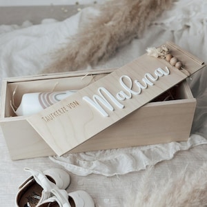 Personalized candle box with name for baptism candle / communion / confirmation