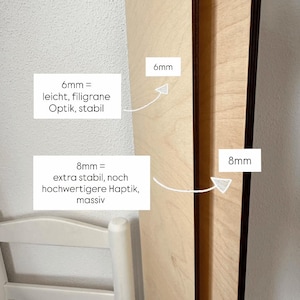 Personalisierbare Kindermesslatte "Unterwasserwelt" aus Holz oder in weiß beschichtet in neutralen Farben als Babygeschenk, Taufe Bild 5