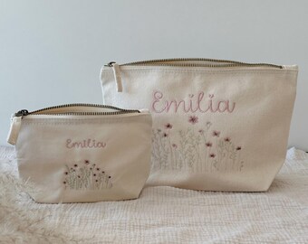 Personalized diaper bag, toiletry bag, odds and ends pouch, ideal as a baby gift