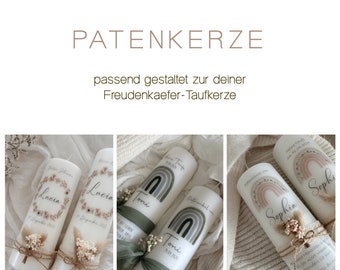 Patenkerze - passend gestaltet zu deiner Taufkerze | Taufkerze | Taufe