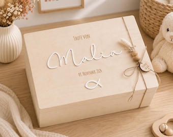Preciosa caja de recuerdos personalizada "para el bautizo", para guardar recuerdos del bautizo, un regalo de bautizo