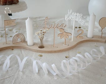 Personalized birthday table decorations / birthday board / birthday snake (alternative to birthday train or birthday plate)