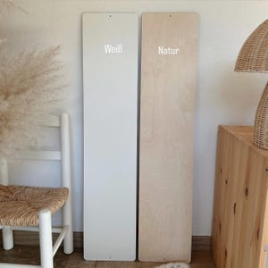 Personalisierbare Kindermesslatte "Unterwasserwelt" aus Holz oder in weiß beschichtet in neutralen Farben als Babygeschenk, Taufe Bild 6