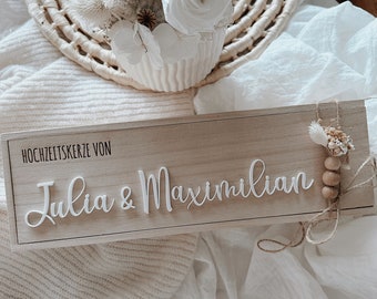 Candle box for your wedding candle / Candle box / Personalized