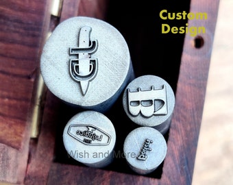 Custom Steel Metal Stamping Die for Jewelry Branding, U8A Carbon Steel Tool