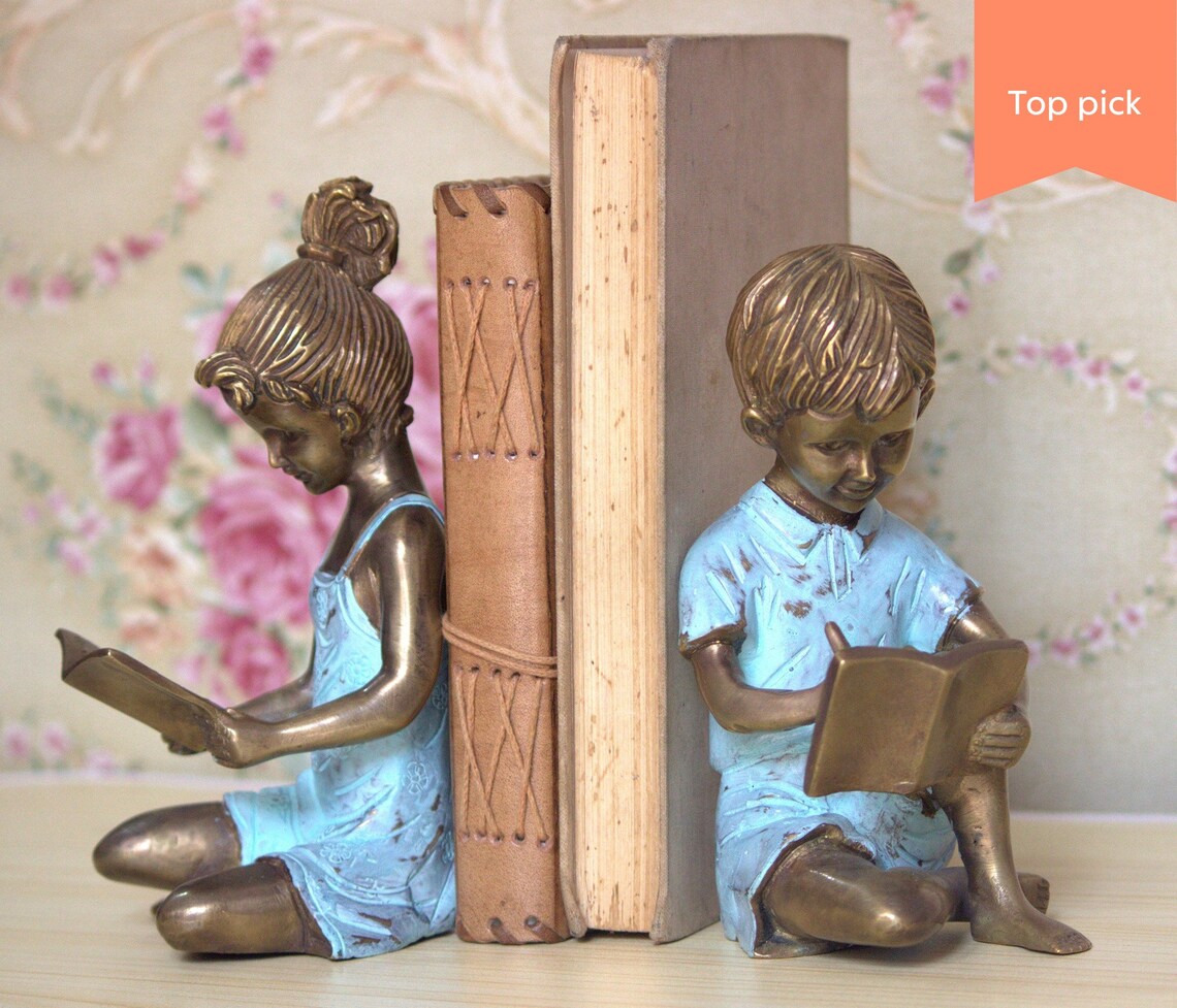 Metal Book Ends Bookends for Shelves Heavy Books Support Etsy
