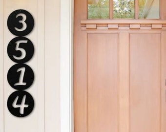 Metal House Number, Vertical Address Sign, Address Plaque