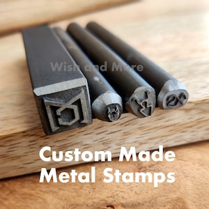 SELLO DE METAL personalizado para empresas, kit de sellos manuales personalizados para estampación de joyería, sellos de letras con diseño de metal, juego de sellos para joyeros