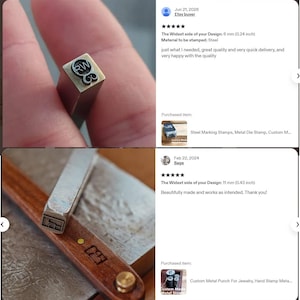 Custom Metal stamp for bisuness branding Customer reviews