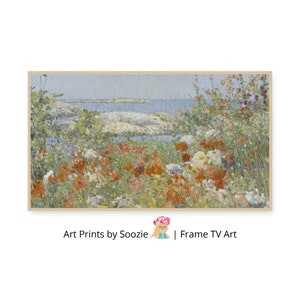 Samsung Frame TV Art | Wildflowers by the Sea Painting | Spring Frame TV Art | Frame TV Size 3840 x 2160px | Digital Download | 523