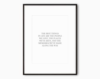 Inspirational Quote Wall Art, Black & White Typography Print (Digital Download)