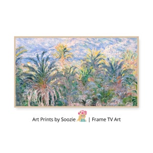 Monet Palmen Samsung Rahmen TV Art | Impressionistische Tropische Landschaft Digitaler Download | Pastell Sommer Wandkunst für TV 4K